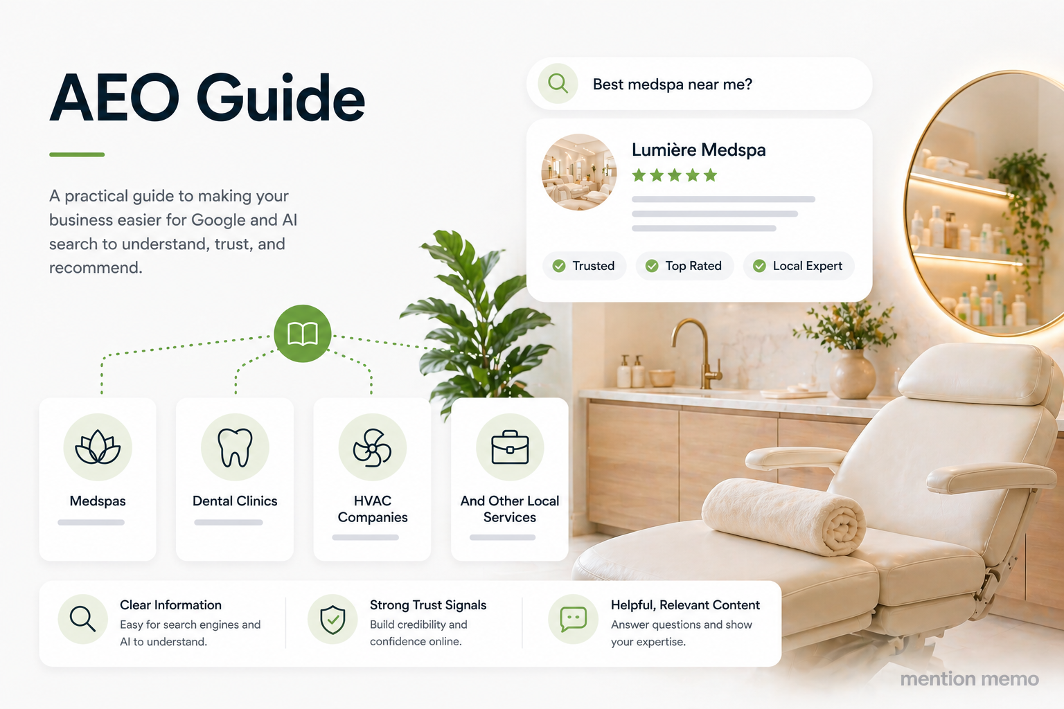 AEO Guide for Medspas, Dentists, and Services insight thumbnail